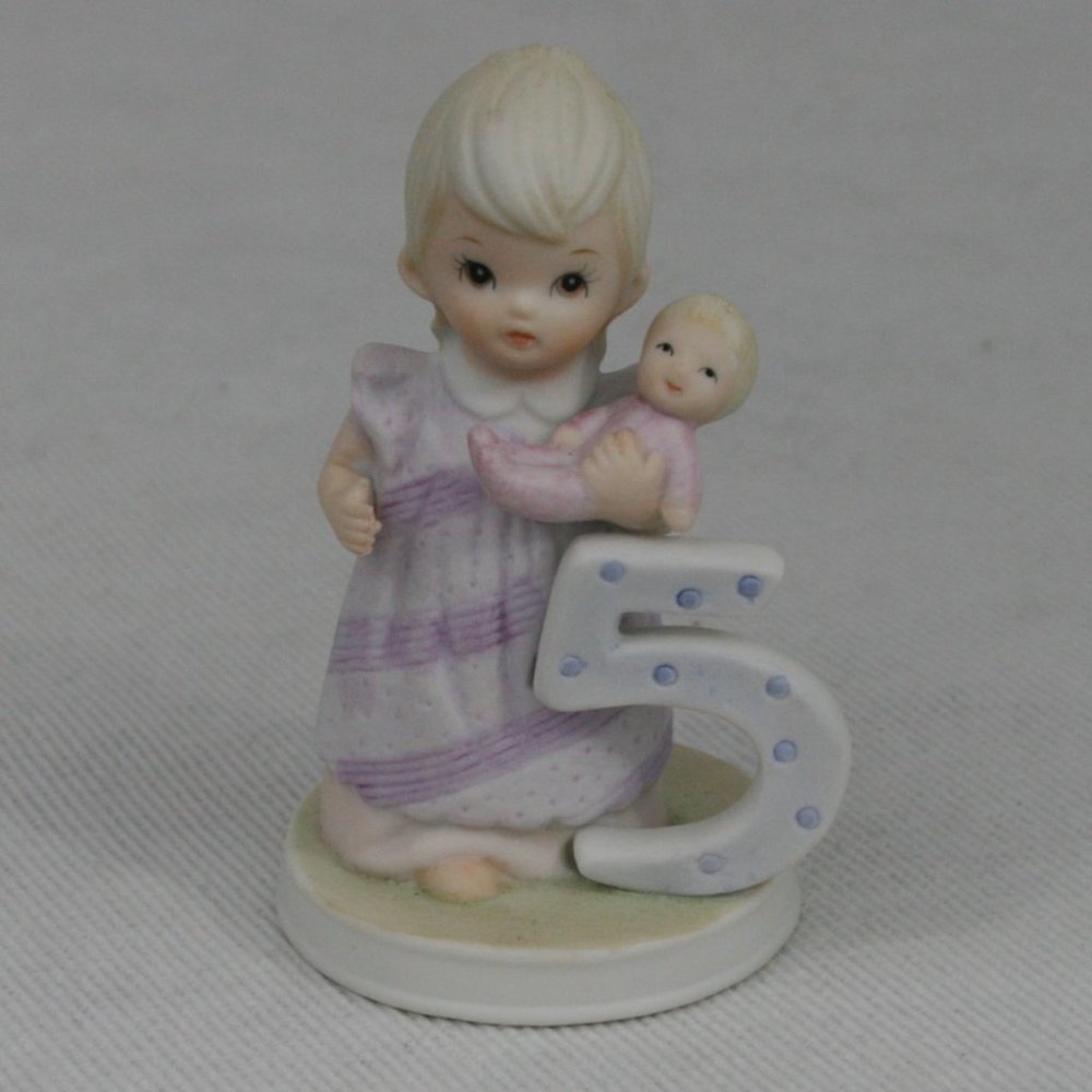 Lefton China The Christopher Collection 5th Birthday Figurine 1982 EUC